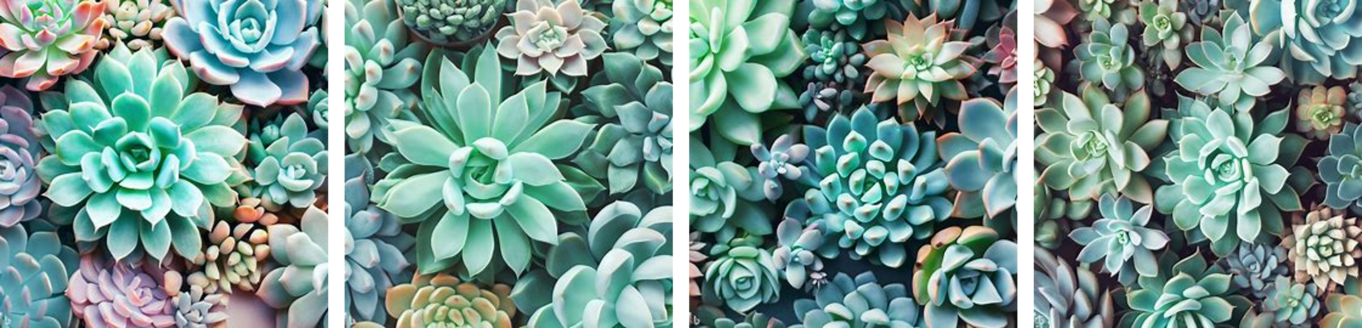 Succulents, top view