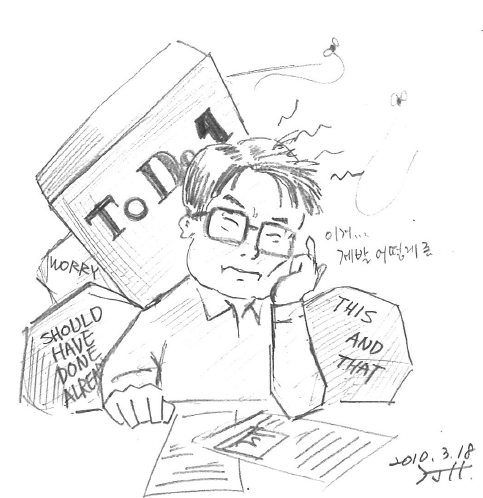 2010.03.18. 無題. 이면지에 자동연필